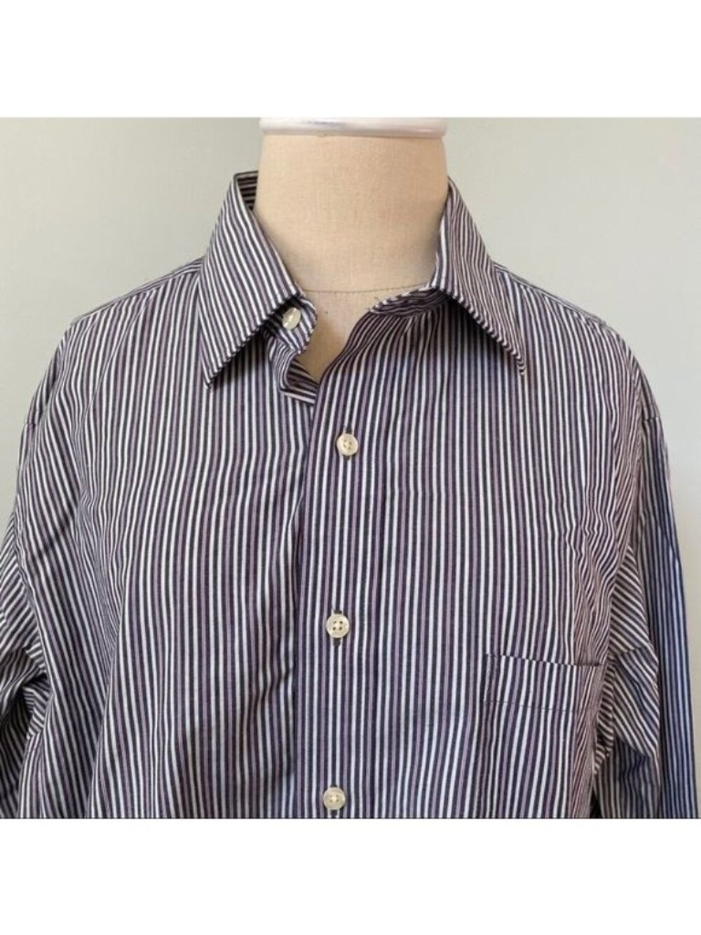 Chaps Stripe Button Up Dress Shirt
